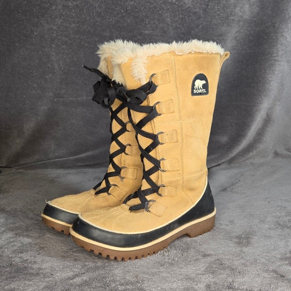 Sorel Womens TIVOLI HIGH II Waterproof Winter Boots NL2093-373 Size 6 Tan EU 37
